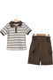 Men's Summer Polo Collar Knitwear Two-Piece Set - 2