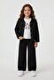 Black Star Embroidered Jacket, Wide Leg Trousers and Tasseled 3-Piece Girls' Set 24132