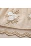 Girl's Floral Embroidered Dress - 100% Cotton - Beige - 2