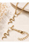 Silver Chain Necklace with Snake Figure - 2
