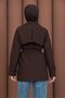 Short Windbreaker Belted Trench Coat Brown - 5
