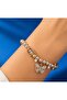 Gold Plated Butterfly Bracelet Adorned with Crystal Stones Jewelry Accessory - 3