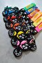 Motor Motorcycle Kawasaki Model 3D Silicone Keychain and Bag Accessory 6 Pieces - 6