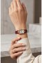 Royal Women's Watch Burgundy Leather Strap Vintage Square Model |   Roman Numeral Luxury Elegant Women Wrist Watch 2026 - 4