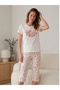 Women's Capri Pajama Set Love You - 6