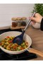 Silicone Colander Spoon Stainless Steel Handle Heat Resistant Serving Spoon - 4