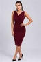 Women's Strappy Double-Breasted Collared Gathered Short Crepe Dress - 2