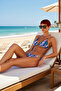 Women's Bikini Set Triangle Cap Without Underwire Regular Waist Brazilian Cut Tie-Dye Patterned Knitted Fabric - 3