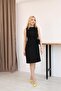 Women's Modal Fabric Crew Neck Tie Detail Thick Strap Short Dress - 7