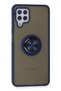 Zengemtx Galaxy A22 Case Montreal Silicone Cover with Ring (135356) - Navy Blue - 3