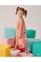 Little Farm Patterned 100% Cotton Girls Summer Pink Overalls Salopet - 4
