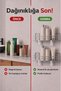Bathroom Organizer Set 4 Pieces Adhesive Shampoo Holder Toilet Paper Holder Towel Holder Hanger Tss-01 Chrome - 2