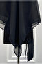 Square Black Chiffon Groom Shoulder Cover, Overlock Edge, Groomsmen Bridesmaid Henna Solider Shawl Veil - 2