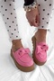 Donatella Powder Suede Bow Detail High Sole Women's Slippers