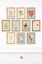 10-Piece Frame Look Pastel Set |   Baby Room |   Nursery, Tiger Painting Set 15X20 cm Mdf Uv Printing - 3