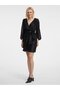 Rochie neagră de damă cu model - 2