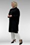 68037 Plus Size Linen Tunic with Accessory Detail - Black - 5