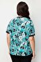 V-Neck Patterned Blouse - 4