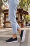 Women's Black and White Knitwear Comfortable Daily Walking Mother's Shoes Lightweight Loafer Flexible Casual Sneaker - 5