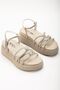 Zri̇n-1221 Premium Beige Wedge Heel Women's Sandals - 2