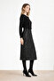 Black Sequined Midi Skirt - 2