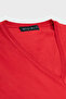 Red V-Neck Women's T-Shirt - 3