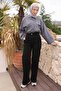 Black High Waist Palazzo Pants - 2