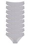 Glb-Stl41414 8 Pieces Super Eco Set Lycra Women's Slip Panties Gray