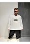 Big Printed 100% Cotton Summer Long Sleeve White T-Shirt