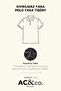 Non-Curling Pique Polo Collar Men's Aviator Blue T-Shirt - 3