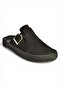 Y596148502 Black Suede Closed-Front Sabo Slippers - 3