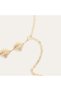 Women's Golden Yellow Metal Chain Belt with Mussel Figure - 2