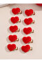 Pack of 10 - Red Heart Hair Clips - 3