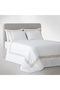 Luna King Size Duvet Cover Set 100% Organic Cotton Satin Linen Framed Cream 240X220 cm - 5