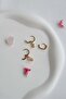 3-Piece Earring Set Fatma Ana Eli Evil Eye Detailed Minimal Hoop Earring Set - 4
