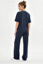 Women's Indigo Comfortable Flexible Modal Top and Bottom Set 6126 60283949 - 6