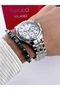 Men's Wristwatch with Steel Cord Function 3 Atm Waterproof with 2 Years Warranty+Bracelet as a Gift - 5