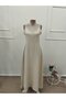 Women's Rope Strap V-Neck Long Dress with Pocket Detail - 7