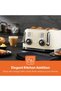 GBT36564UK-CR 4-Slice Toaster – Sleek Metal Design, 6 Browning Levels, Defrost/Reheat/Cancel Functions, Crumb Tray, and Cord Storage - 3