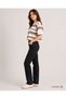 Ecru Standard Fit Regular Cut Crew Neck Short Sleeve Striped Women's T-Shirt Blouse - 7