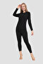 Women's Thermal Underwear Set Black Bottom Top Warm-Keeping - 3