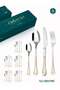 24-Piece Stainless Steel Cutlery Set Kitchen Utensil Set Western Tableware