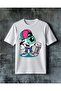 Skateboard Character Printed Oversize T-Shirt
