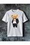 Love Yourself Bear Print Oversized T-Shirt
