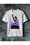 تي شيرت كبير الحجم مطبوع عليه astronaut skateboard 9