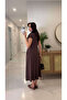 Dinos Brown Polo Collar Modal Dress - 3