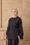 Women's Tie-Detail Shirt Suit Black - 3
