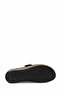 Women's Tan/Black Genuine Leather 5. Pointed Sole Supported Buckle-Strap Casual Slippers & Mules - 6