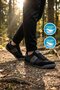 Black Smoked Lace-Up Women's Casual Shoes - 3