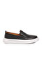 Black Genuine Leather Men's Casual Shoes - 2